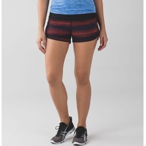 Lululemon Run: Speed Short *4-way Stretch Twisted Dune Alarming Black / Black